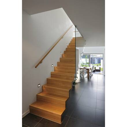 BIG WHITE FRAME CURVE, vestavné svítidlo, LED, 3 000 K, hranaté, stříbrošedé, vč. listových pružin 111292