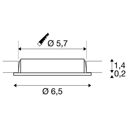 BIG WHITE DL 126, vestavné svítidlo, LED SMD, 3000K, kulaté, bílé, max. 3 W, vč. listových pružin 112221