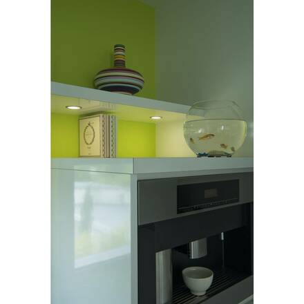 BIG WHITE DL 126, vestavné svítidlo, LED, 3000K, kulaté, kartáčovaný kov, 2,8 W, vč. listových pružin 112225