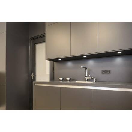 BIG WHITE DL 126, vestavné svítidlo, LED, 3000K, kulaté, kartáčovaný kov, 2,8 W, vč. listových pružin 112225