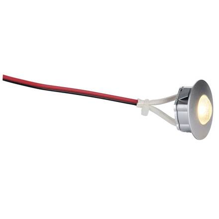 BIG WHITE DEKLED, vestavné svítidlo, LED, 3 000 K, kulaté, stříbrná metallic, 1 W 112242