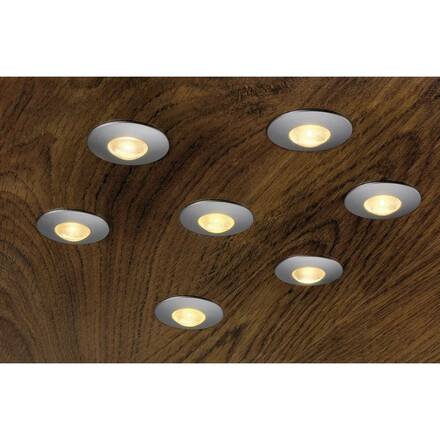 BIG WHITE DEKLED, vestavné svítidlo, LED, 3 000 K, kulaté, stříbrná metallic, 1 W 112242