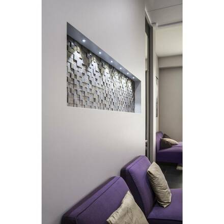 BIG WHITE DEKLED, vestavné svítidlo, LED, 3 000 K, kulaté, stříbrná metallic, 1 W 112242