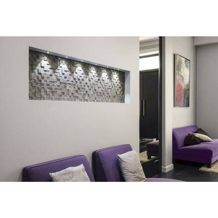 BIG WHITE DEKLED, vestavné svítidlo, LED, 3 000 K, kulaté, stříbrná metallic, 1 W 112242