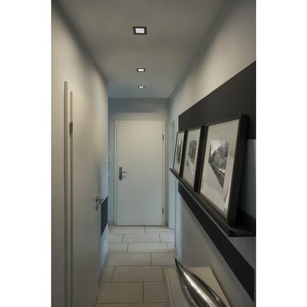 BIG WHITE FRAME BASIC, vestavné svítidlo, LED, 3000K, černé matné, sada, 9,4 W, vč. ovladače 112720