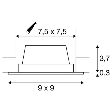 BIG WHITE FRAME BASIC, vestavné svítidlo, LED, 3000K, bílé matné, sada, 9,4 W, vč. ovladače 112721