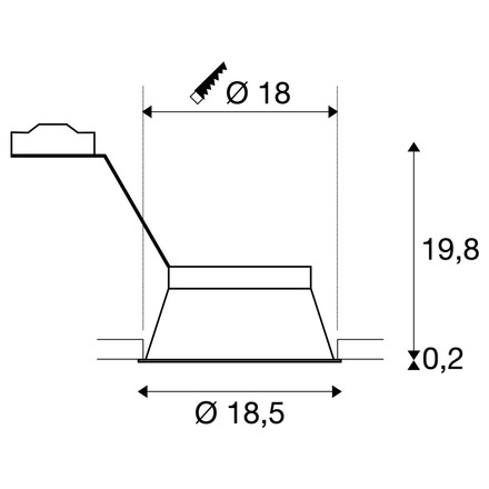 BIG WHITE HORN-T, vestavné svítidlo, QPAR111, kulaté, bílé, max. 75 W 113171