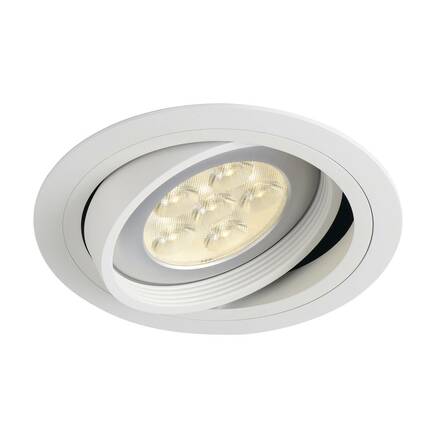 BIG WHITE NEW TRIA 1, vestavné svítidlo, jedna žárovka, QPAR111, kulaté, bílé matné, max. 75 W, vč. listových pružin 113540