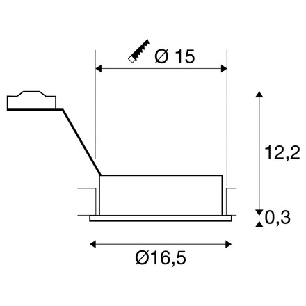 BIG WHITE NEW TRIA 1, vestavné svítidlo, jedna žárovka, QPAR111, kulaté, černé matné, max. 75 W, vč. listových pružin 113550