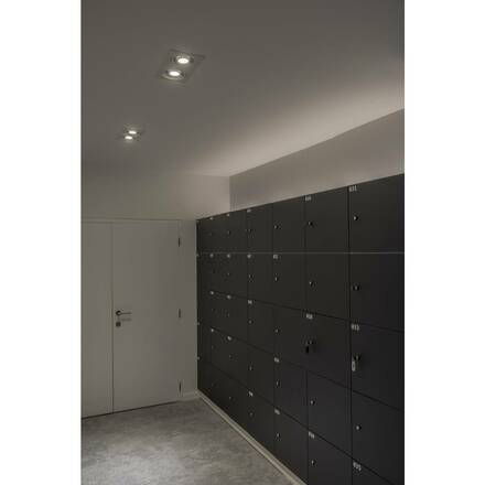 BIG WHITE NEW TRIA 2, vestavné svítidlo, dvě žárovky, QPAR111, obdélníkové, bílé matné, max. 150 W, vč. upínacích pružin 113841