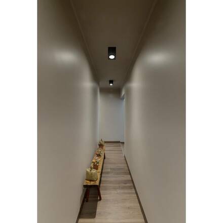 BIG WHITE TRILEDO SQUARRE CL, stropní svítidlo, LED, 3000K, hranaté, černé matné, 38°, 6,2 W, vč. ovladače 113940