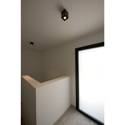 BIG WHITE TRILEDO SQUARRE CL, stropní svítidlo, LED, 3000K, hranaté, černé matné, 38°, 6,2 W, vč. ovladače 113940