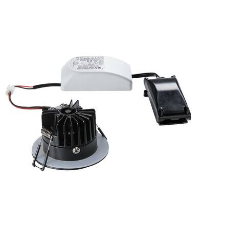 BIG WHITE PATTA-I, vestavné svítidlo, LED, 3000K, kulaté, černé matné, 38°, vč. ovladače 114420