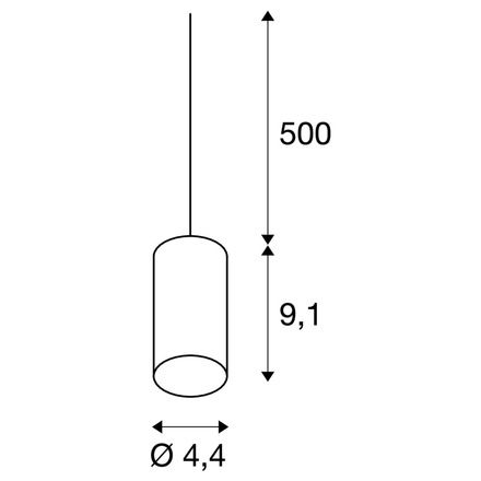 BIG WHITE FITU, závěsné svítidlo, A60, kulaté, černé, kabel 5 m bez koncovky, max. 60 W 132690