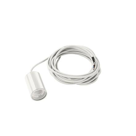 BIG WHITE FITU, závěsné svítidlo, A60, kulaté, bílé, kabel 5m s otevřeným koncem, max. 60 W 132691