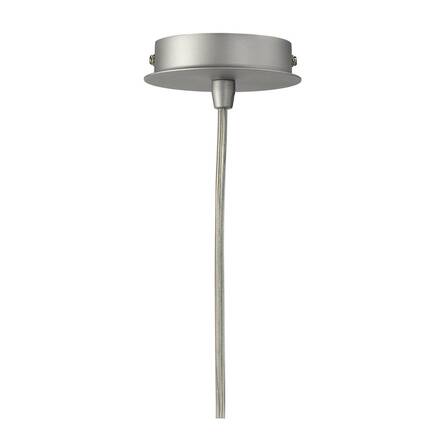 BIG WHITE TONGA, závěsné svítidlo, A60, kulaté, bílé, keramické stínítko, stříbrošedá stropní rozeta, max. 60 W 133444
