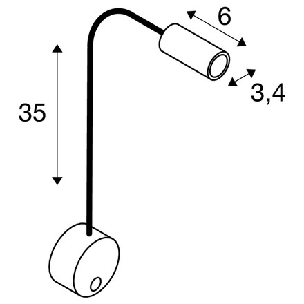 BIG WHITE DIO FLEX PLATE, nástěnné svítidlo, Power LED 1 W, 3000K, chrom 146682