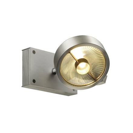 BIG WHITE KALU, nástěnné a stropní svítidlo, jedna žárovka, QPAR111, kulaté, kartáčovaný Al, max. 75 W 147306