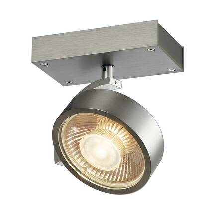 BIG WHITE KALU, nástěnné a stropní svítidlo, jedna žárovka, QPAR111, kulaté, kartáčovaný Al, max. 75 W 147306