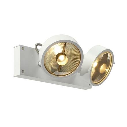 BIG WHITE KALU, nástěnné a stropní svítidlo, dvě žárovky, QPAR111, kulaté, bílé matné, max. 150 W 147311