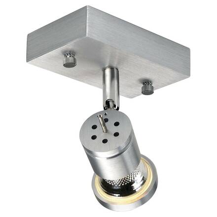 BIG WHITE ASTO 1, nástěnné a stropní svítidlo, jedna žárovka, QPAR51, kartáčovaný Al, max. 75 W 147441