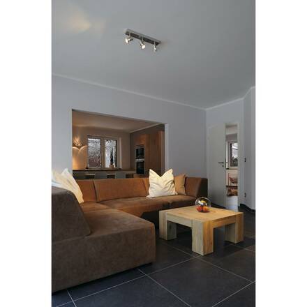BIG WHITE ASTO 3, nástěnné a stropní svítidlo, tři žárovky, QPAR51, kartáčovaný Al, max. 225 W 147443
