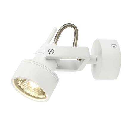 BIG WHITE INDA, nástěnné a stropní svítidlo, bodové svítidlo, QPAR51, bílé matné, max. 50 W 147551