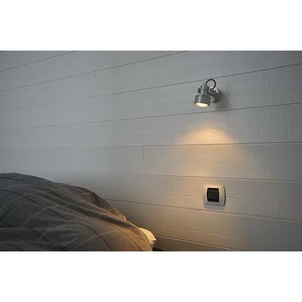 BIG WHITE INDA, nástěnné a stropní svítidlo, bodové svítidlo, QPAR51, kartáčovaný Al, max. 50 W 147559