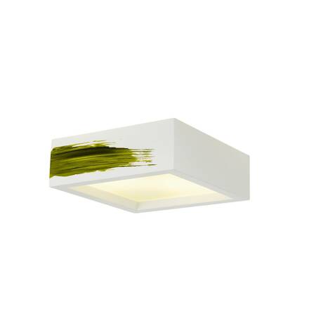 BIG WHITE PLASTRA 104, stropní svítidlo, TC-DSE, hranaté, bílá sádra, max. 50 W 148002