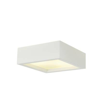 BIG WHITE PLASTRA 104, stropní svítidlo, TC-DSE, hranaté, bílá sádra, max. 50 W 148002