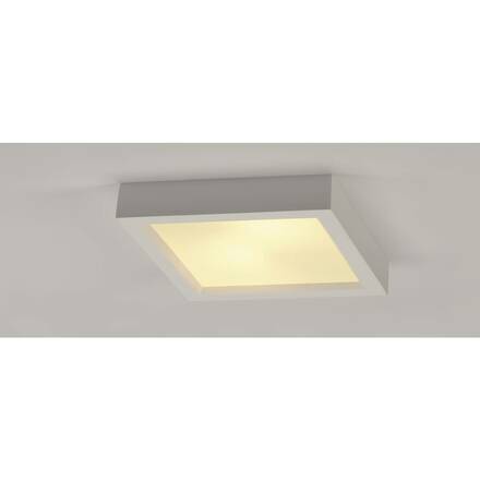 BIG WHITE PLASTRA 104, stropní svítidlo, TC-DSE, hranaté, bílá sádra, max. 50 W 148002