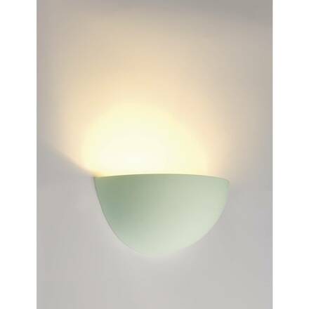 BIG WHITE PLASTRA 101, nástěnné svítidlo, C35, půlkulaté, bílá sádra, max. 40 W 148013