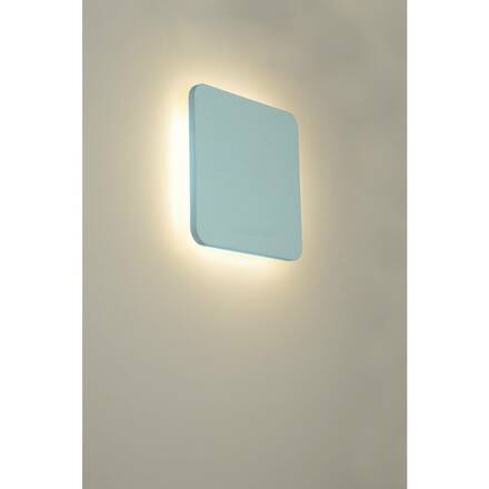 BIG WHITE PLASTRA SQUARE, nástěnné svítidlo, pásek LED, 3000K, hranaté, bílá sádra, max. 10,8 W 148019