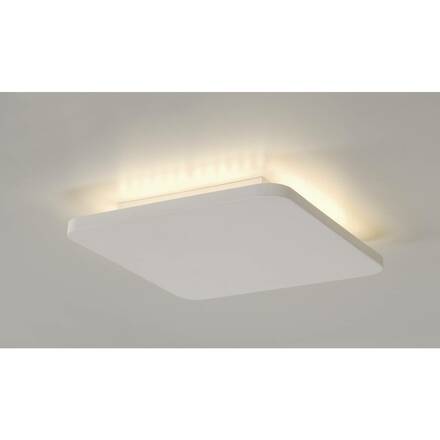 BIG WHITE PLASTRA SQUARE, nástěnné svítidlo, pásek LED, 3000K, hranaté, bílá sádra, max. 10,8 W 148019