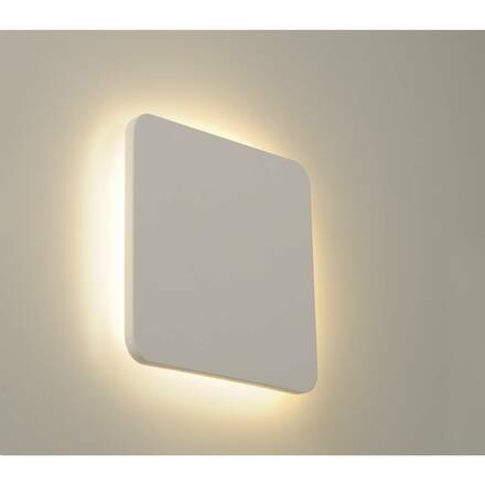 BIG WHITE PLASTRA SQUARE, nástěnné svítidlo, pásek LED, 3000K, hranaté, bílá sádra, max. 10,8 W 148019