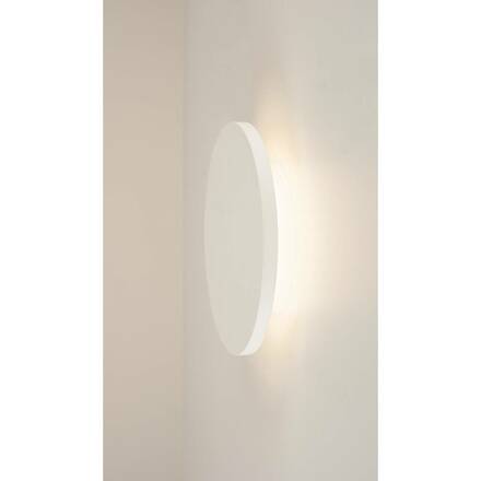 BIG WHITE PLASTRA, nástěnné svítidlo, LED, 3000K, kulaté, bílá sádra, pr. 30 cm 148091
