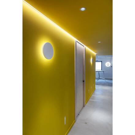 BIG WHITE PLASTRA, nástěnné svítidlo, LED, 3000K, kulaté, bílá sádra, pr. 30 cm 148091