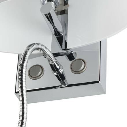 BIG WHITE COUPA FLEX, nástěnné svítidlo, QT14, 3000K, chrom, satinované sklo, 43 W 149452