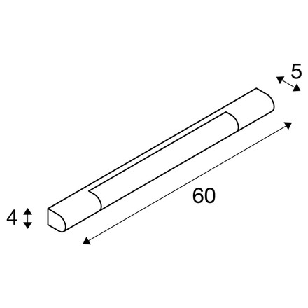 BIG WHITE TRUKKO 60, nástěnné svítidlo, LED, 3000K, chrom/bílé, V 60 cm, vč. ovladače LED 149762
