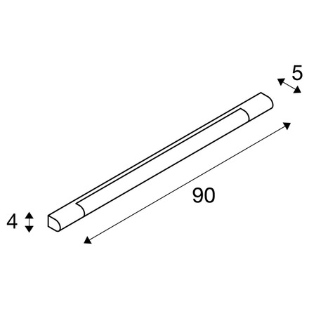 BIG WHITE TRUKKO 90, nástěnné svítidlo, LED, 3000K, chrom/bílé, V 90 cm, vč. ovladače LED 149772