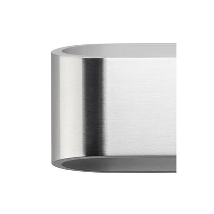 BIG WHITE ASSO 300, nástěnné svítidlo, LED, 3000K, oválné, kartáčovaný Al/bílé, D/Š/V 30/9,5/7 cm 151275