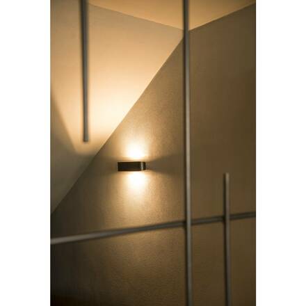 BIG WHITE OSSA 150, nástěnné svítidlo, QT-DE12, oválné, up/down, černé, D/Š/V 18/8/7 cm, max. 100 W 151450