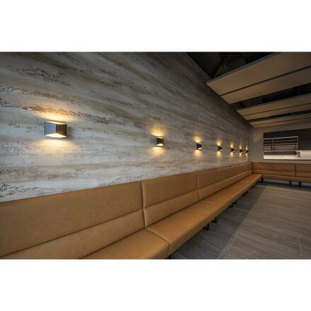 BIG WHITE CARISO WL-2, nástěnné svítidlo, LED, 3000K, černé/mosaz, 11 W 151710