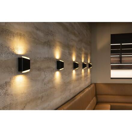 BIG WHITE CARISO WL-2, nástěnné svítidlo, LED, 3000K, černé/mosaz, 11 W 151710