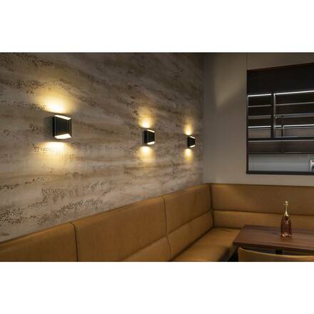 BIG WHITE CARISO WL-2, nástěnné svítidlo, LED, 3000K, černé/mosaz, 11 W 151710