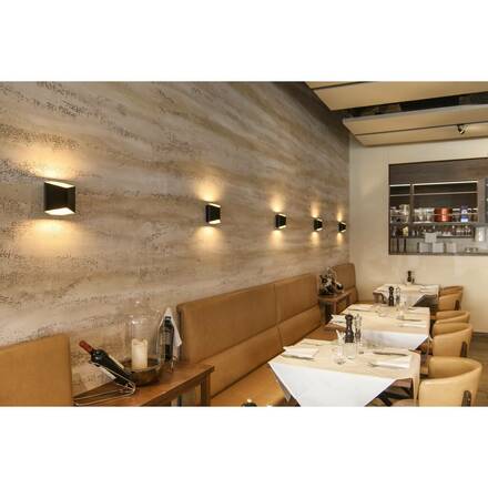 BIG WHITE CARISO WL-2, nástěnné svítidlo, LED, 3000K, černé/mosaz, 11 W 151710