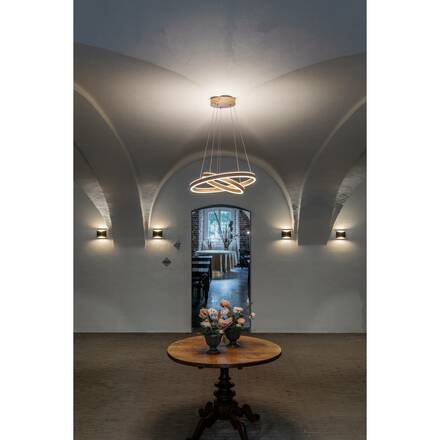 BIG WHITE CARISO WL-2, nástěnné svítidlo, LED, 3000K, černé/mosaz, 11 W 151710