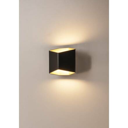 BIG WHITE CARISO WL-2, nástěnné svítidlo, LED, 3000K, černé/mosaz, 11 W 151710