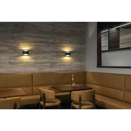 BIG WHITE CARISO WL-2, nástěnné svítidlo, LED, 3000K, černé/mosaz, 11 W 151710