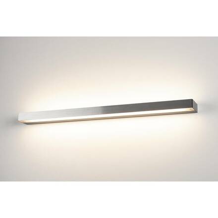 BIG WHITE SEDO 21, nástěnné svítidlo, LED, 3000K, hranaté, kartáčovaný Al, satinované sklo, D/Š/V 89,5/8,5/4 cm, úsporná žárovka